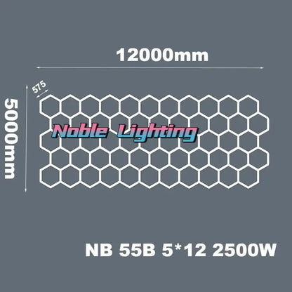 Modern white hexagon ceiling light with 575mm spacing and 12000mm by 5000mm size decorbites hexagon ceiling panel