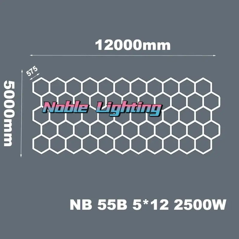 Modern white hexagon ceiling light with 575mm spacing and 12000mm by 5000mm size decorbites hexagon ceiling panel
