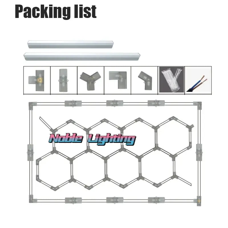 Modern white hexagon ceiling light with noble lighting silver metallic frame and interconnected joints decorbites hexagon ceiling