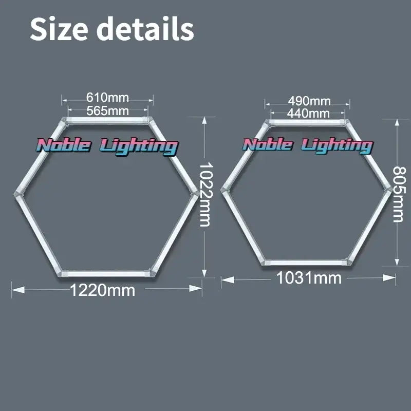Silver noble lighting hexagon ceiling light fixtures in two sizes with precise dimensions for modern decorbites hexagon ceiling design