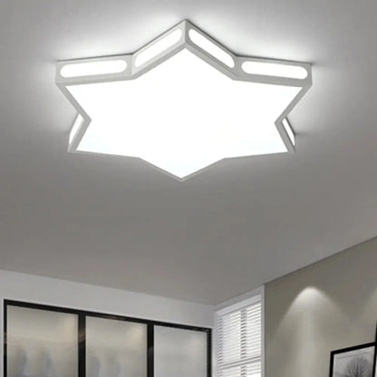 DecorBites™ DecorBites™ Modern White Hexagonal Star Flush Mount Ceiling Light for Living Room - Acrylic