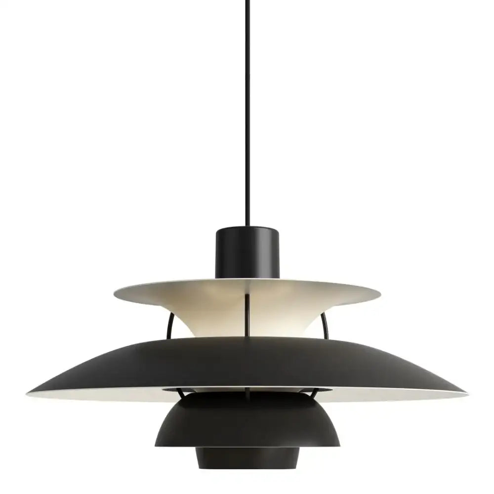 Black matte finished modern layered led pendant light for kitchen by decorbites colorful with sleek design
