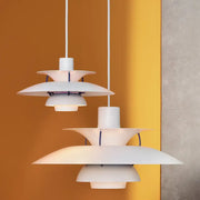 Modern white layered led pendant light with minimalist design perfect for kitchen decorbites pendant light collection