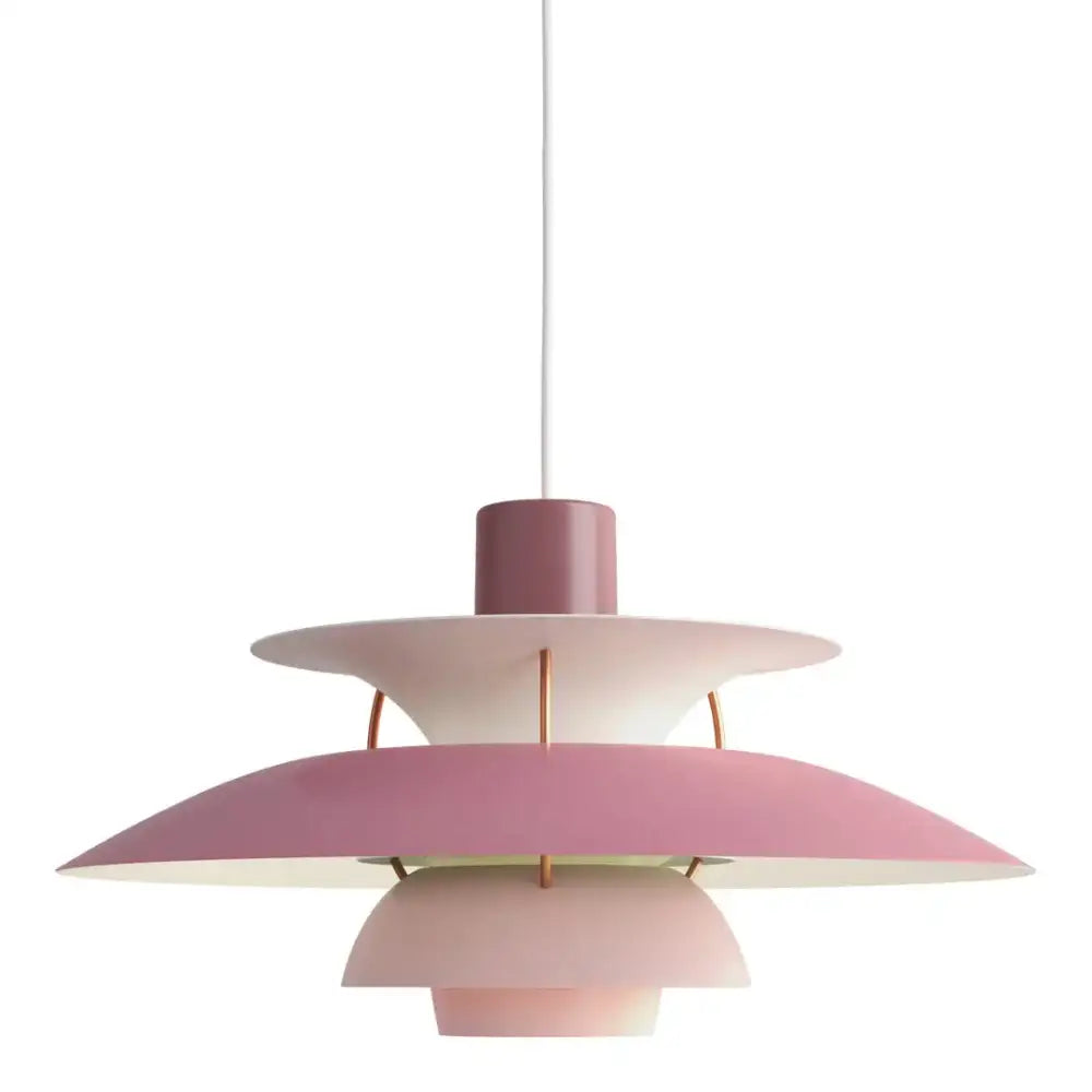 Modern white led pendant light with pastel pink layered design and gold accents ideal for kitchen decorbites colorful decor