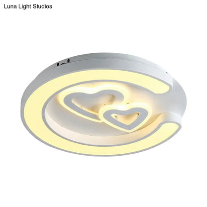 DecorBites™ DecorBites™ Modern White LED Ceiling Lamp for Bedroom Study Room with Acrylic Round Fixture