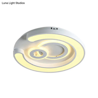 DecorBites™ DecorBites™ Modern White LED Ceiling Lamp for Bedroom Study Room with Acrylic Round Fixture