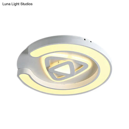 DecorBites™ DecorBites™ Modern White LED Ceiling Lamp for Bedroom Study Room with Acrylic Round Fixture