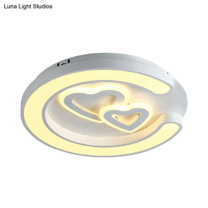 DecorBites™ DecorBites™ Modern White LED Ceiling Lamp for Bedroom Study Room with Acrylic Round Fixture