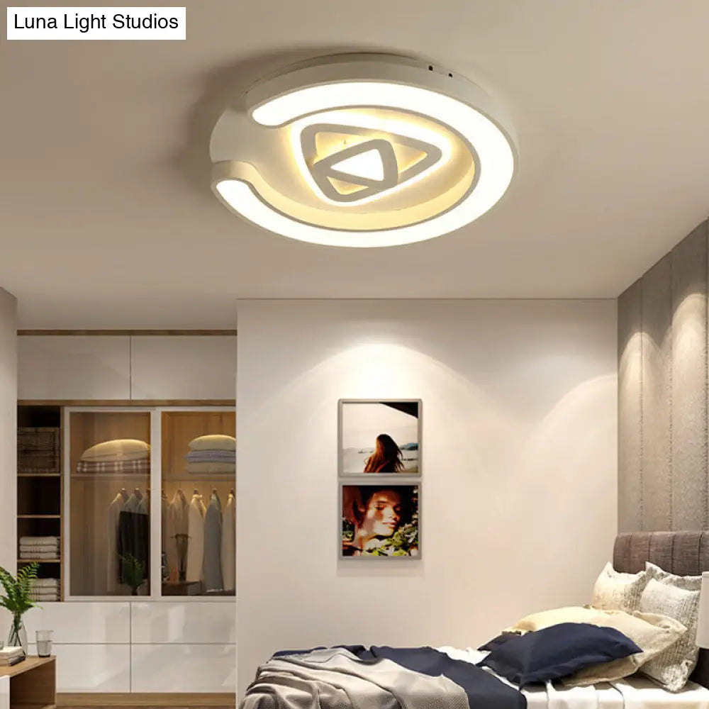 DecorBites™ DecorBites™ Modern White LED Ceiling Lamp for Bedroom Study Room with Acrylic Round Fixture