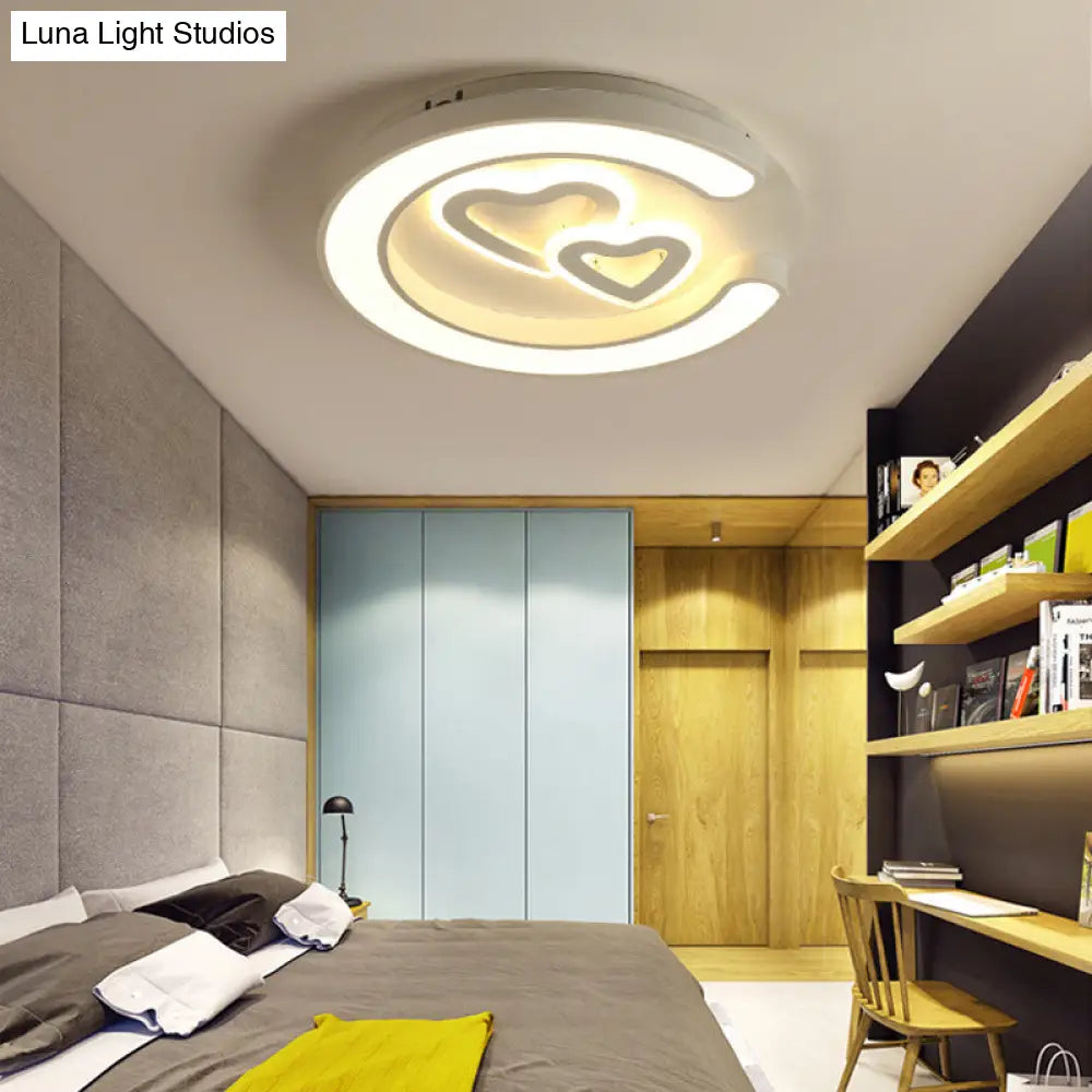 DecorBites™ DecorBites™ Modern White LED Ceiling Lamp for Bedroom Study Room with Acrylic Round Fixture