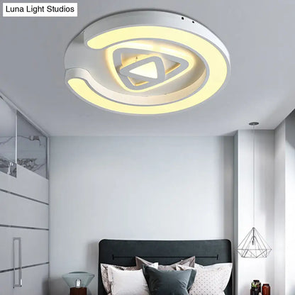 DecorBites™ DecorBites™ Modern White LED Ceiling Lamp for Bedroom Study Room with Acrylic Round Fixture