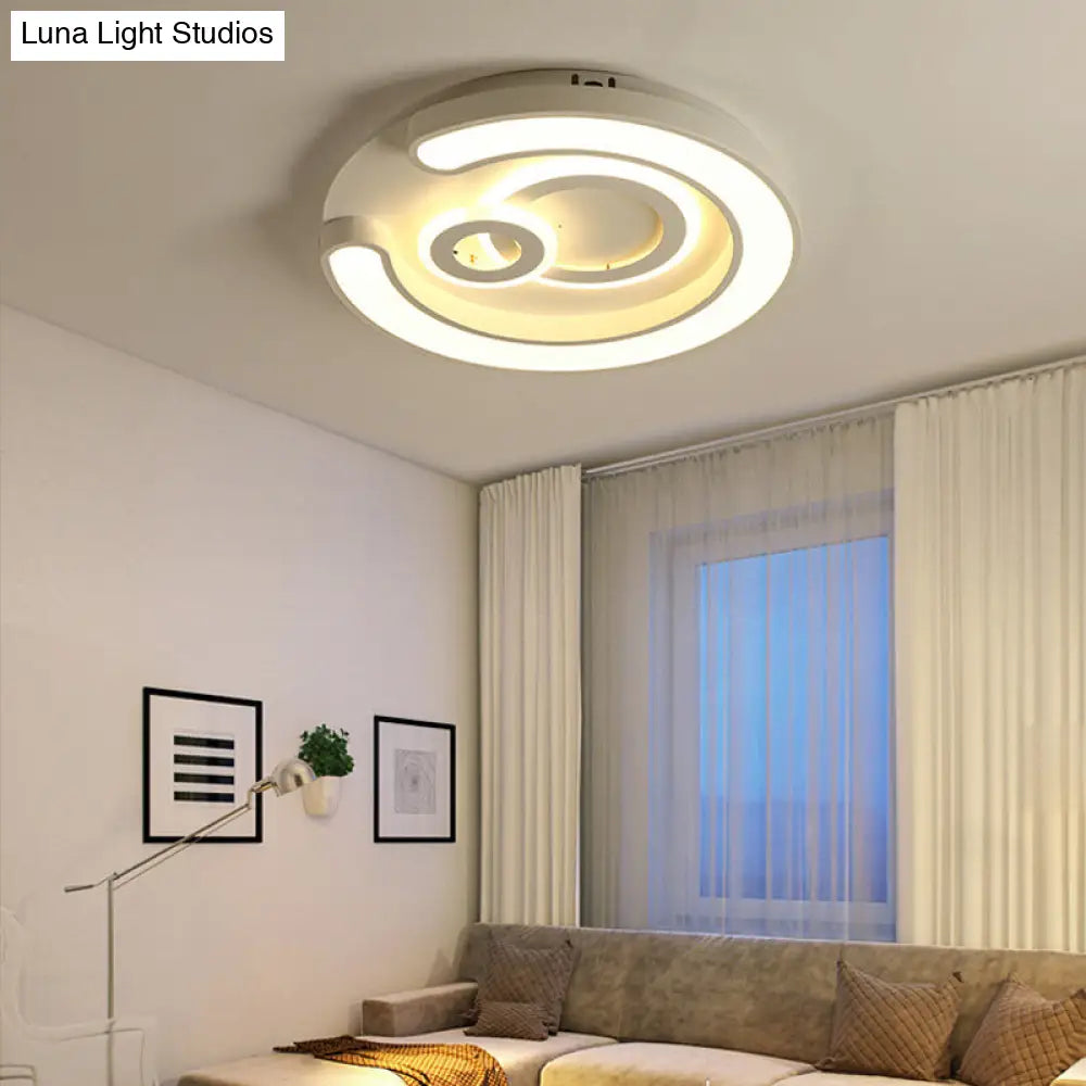 DecorBites™ DecorBites™ Modern White LED Ceiling Lamp for Bedroom Study Room with Acrylic Round Fixture