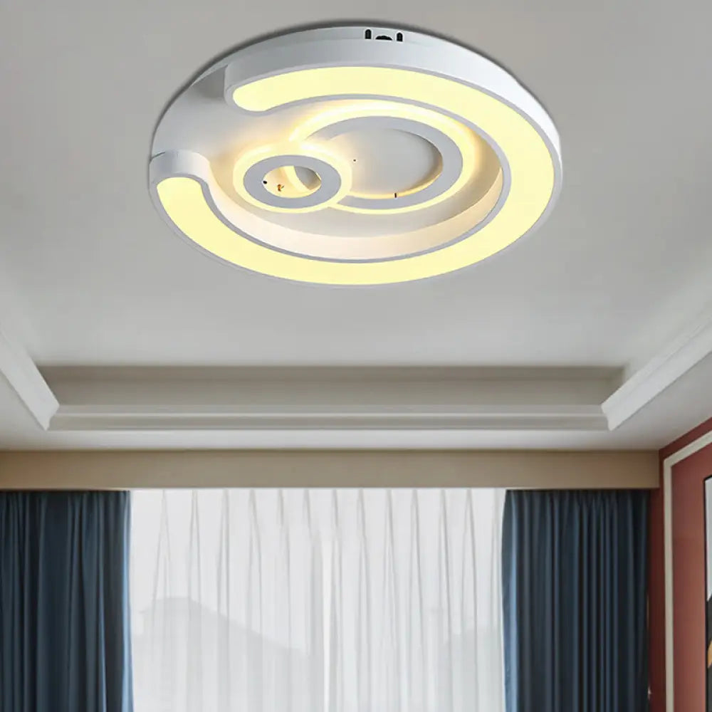 DecorBites™ DecorBites™ Modern White LED Ceiling Lamp for Bedroom Study Room with Acrylic Round Fixture