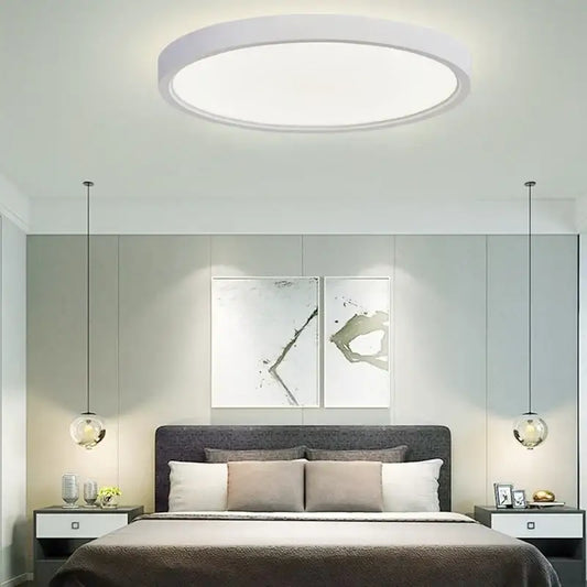 Modern white led ceiling light with sleek circular design for living room decorbites led ceiling lighting
