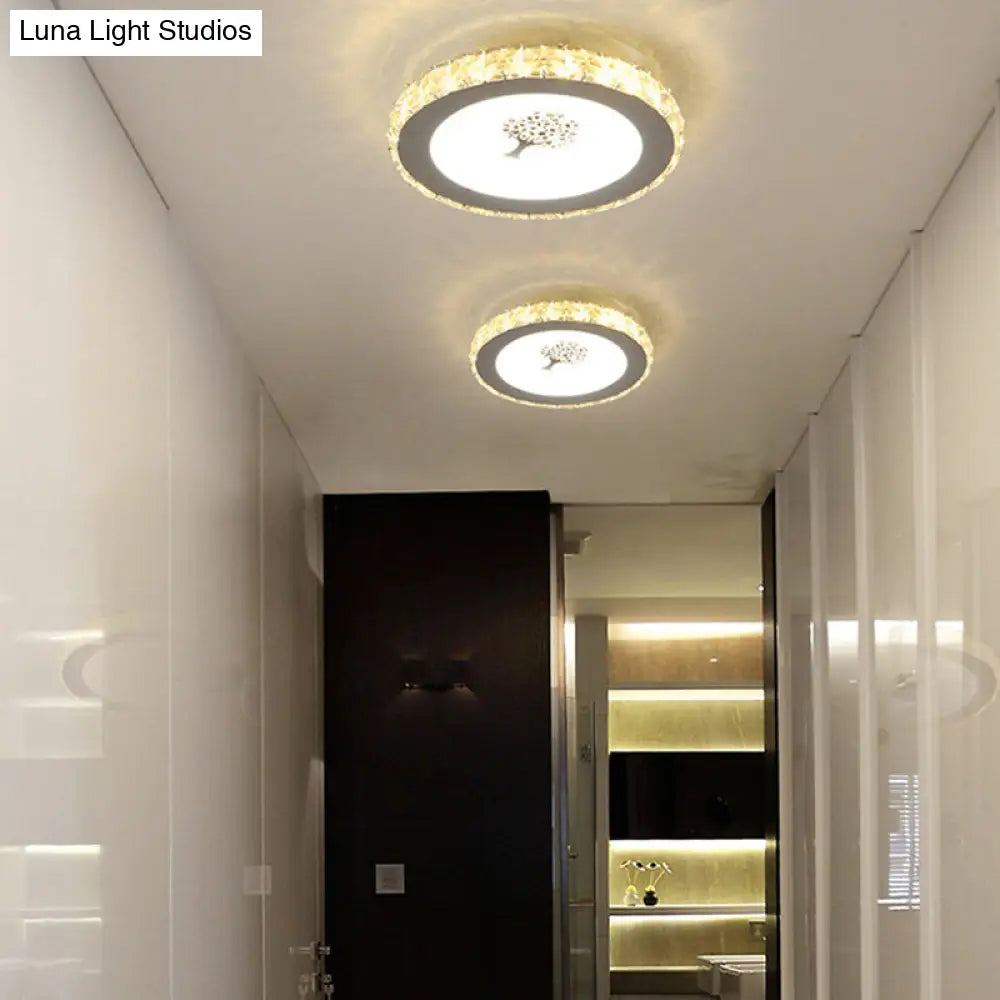 DecorBites™ DecorBites™ Modern White LED Flush Mount Ceiling Light for Bedrooms - 10"/19.5" Wide Acrylic Fixture