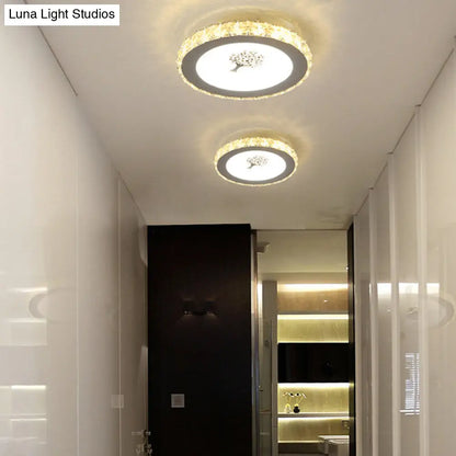 DecorBites™ DecorBites™ Modern White LED Flush Mount Ceiling Light for Bedrooms - 10"/19.5" Wide Acrylic Fixture