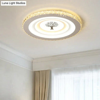DecorBites™ DecorBites™ Modern White LED Flush Mount Ceiling Light for Bedrooms - 10"/19.5" Wide Acrylic Fixture