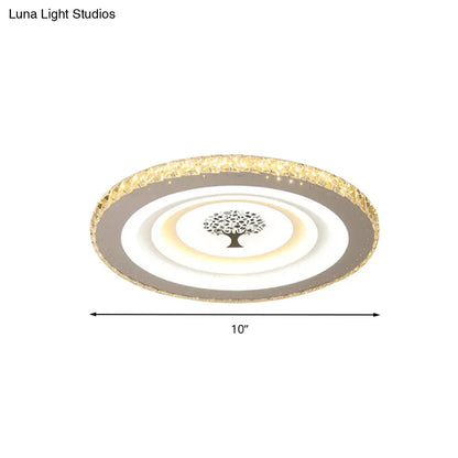DecorBites™ DecorBites™ Modern White LED Flush Mount Ceiling Light for Bedrooms - 10"/19.5" Wide Acrylic Fixture