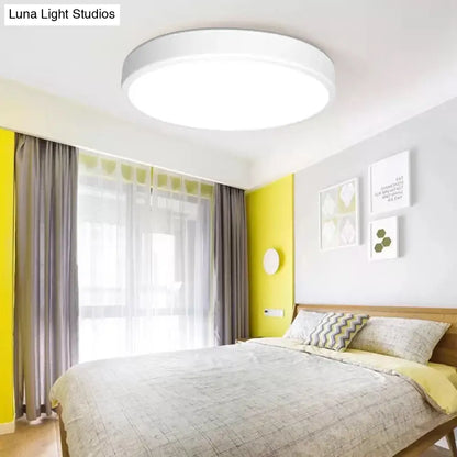 DecorBites™ DecorBites™ Modern White LED Flush Mount Light - Ultra Thin Ceiling Lighting with Acrylic Shade for Bedroom