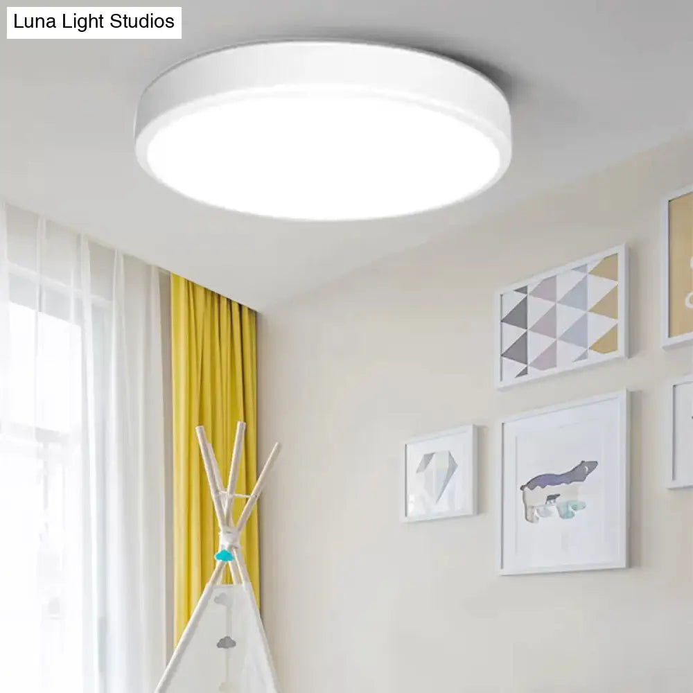 DecorBites™ DecorBites™ Modern White LED Flush Mount Light - Ultra Thin Ceiling Lighting with Acrylic Shade for Bedroom