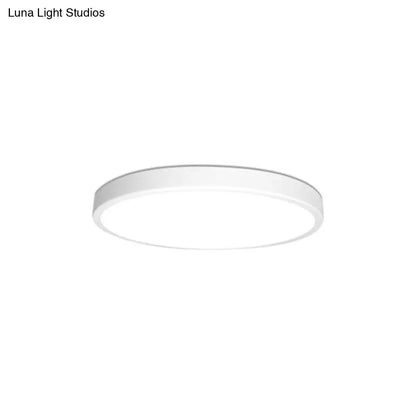 DecorBites™ DecorBites™ Modern White LED Flush Mount Light - Ultra Thin Ceiling Lighting with Acrylic Shade for Bedroom