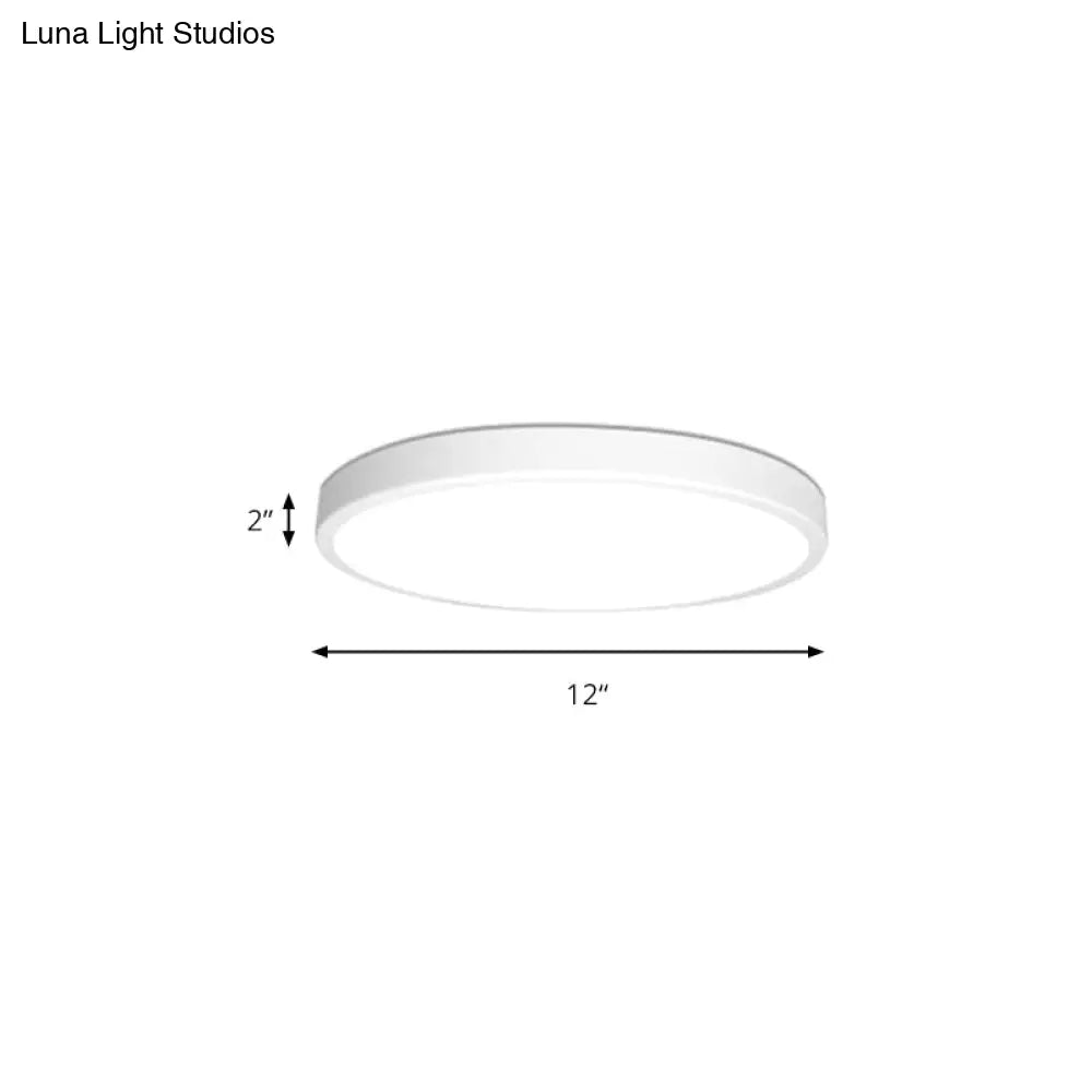 DecorBites™ DecorBites™ Modern White LED Flush Mount Light - Ultra Thin Ceiling Lighting with Acrylic Shade for Bedroom