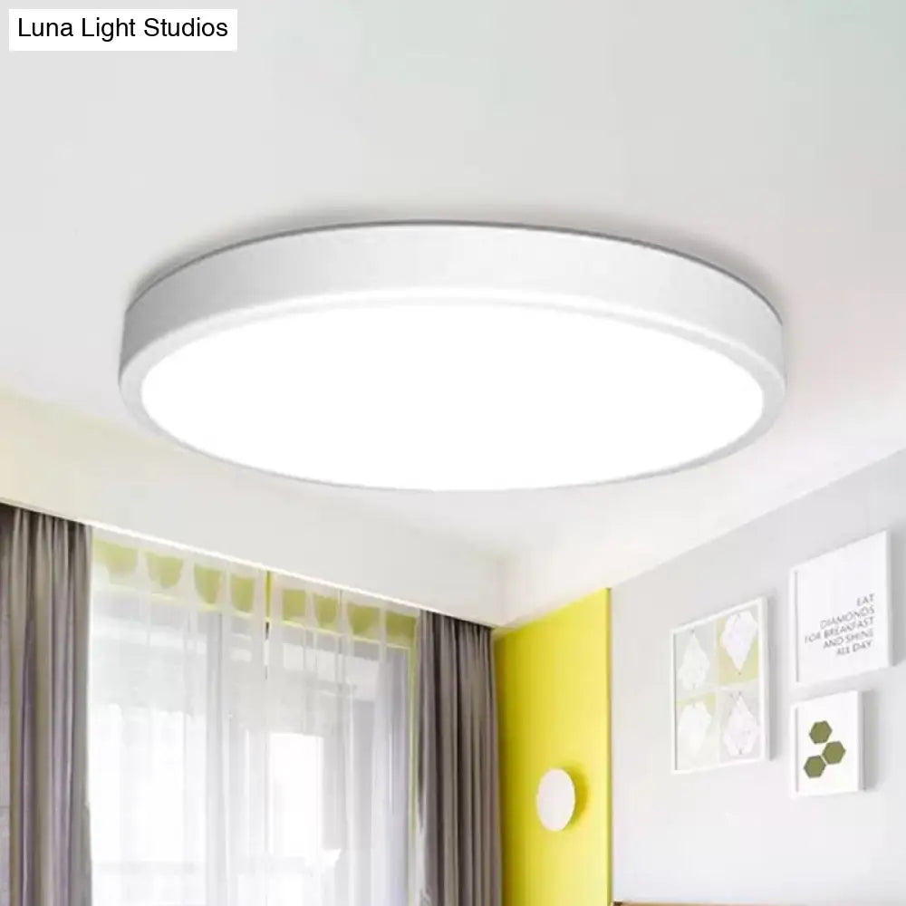 DecorBites™ DecorBites™ Modern White LED Flush Mount Light - Ultra Thin Ceiling Lighting with Acrylic Shade for Bedroom