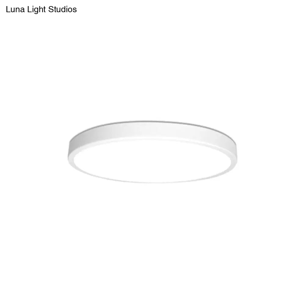DecorBites™ DecorBites™ Modern White LED Flush Mount Light - Ultra Thin Ceiling Lighting with Acrylic Shade for Bedroom