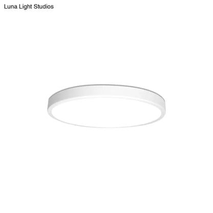 DecorBites™ DecorBites™ Modern White LED Flush Mount Light - Ultra Thin Ceiling Lighting with Acrylic Shade for Bedroom