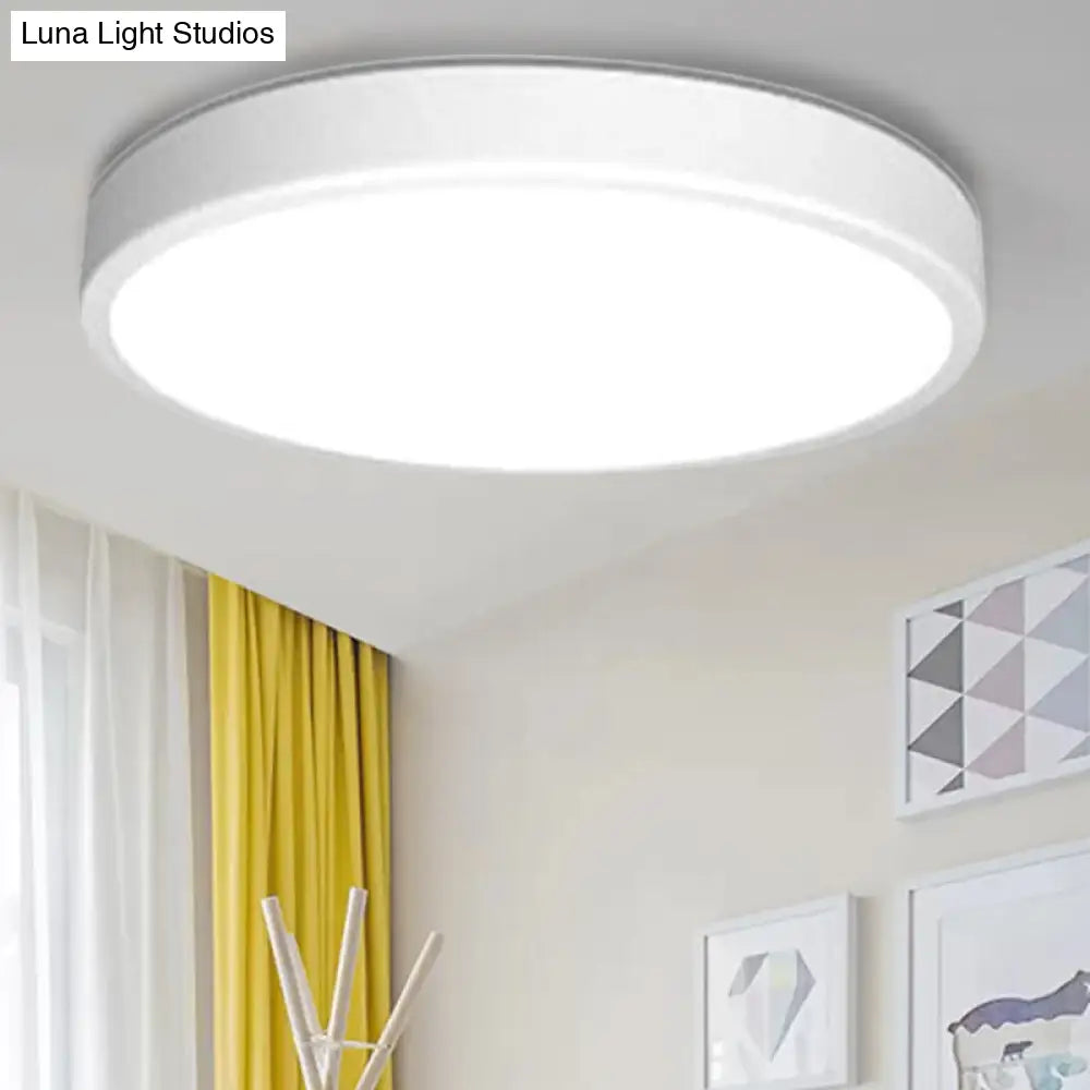 DecorBites™ DecorBites™ Modern White LED Flush Mount Light - Ultra Thin Ceiling Lighting with Acrylic Shade for Bedroom