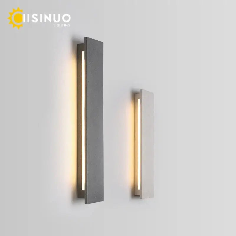 Modern white led limestone sconce with sleek concrete finish and warm light by decorbites led limestone for garden porch decor