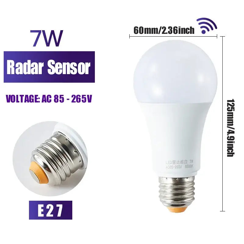 Modern white led wall lamp with frosted glass globe and metallic e27 base for porch radar motion sensor lighting