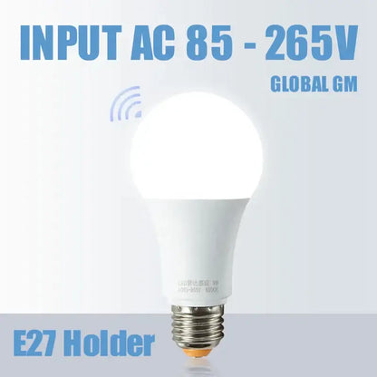 Modern white led wall lamp with frosted glass globe and e27 screw base for porch radar motion sensor lighting