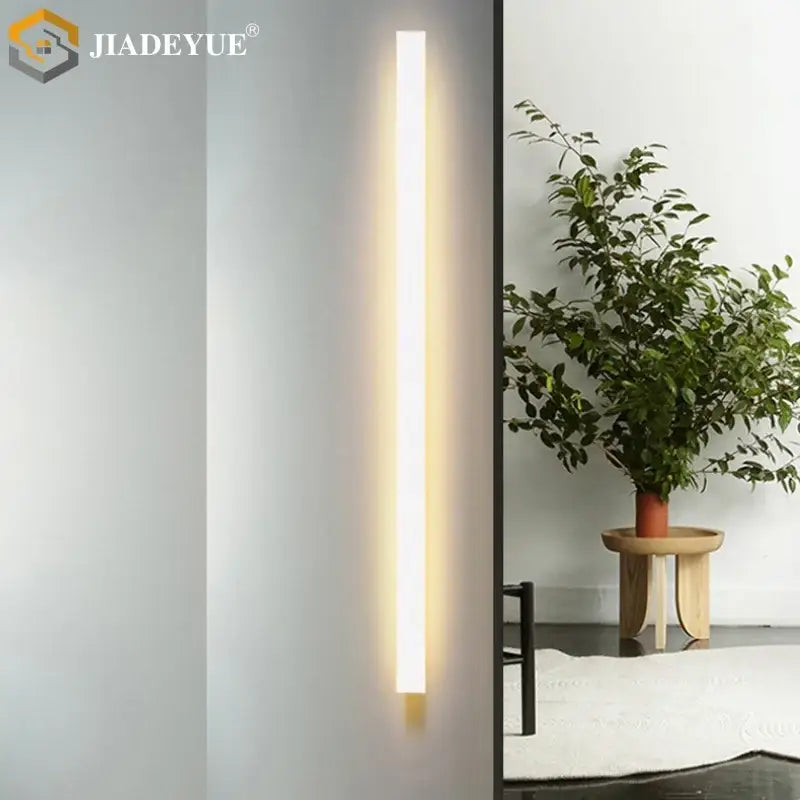 Modern white led waterproof garden wall lamp with sleek rectangular design and warm white light by decorbites wall lamp