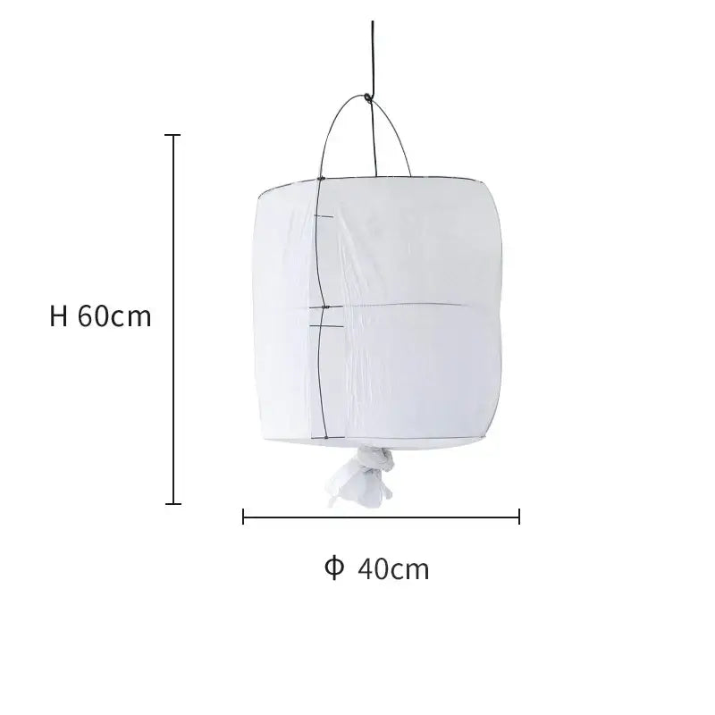 Modern white linen cotton pendant lamp resembling a 60cm tall cylindrical hanging laundry drying rack decorbites linen cotton
