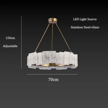 Modern pendant lights with gold-toned stainless steel frame and frosted cloud mist glass panels for dining room decorbites cloud mist