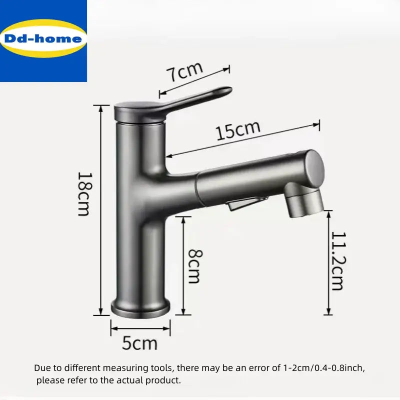 Modern white matte pull-out faucet with single handle and sleek matte black decorbites basin faucet design