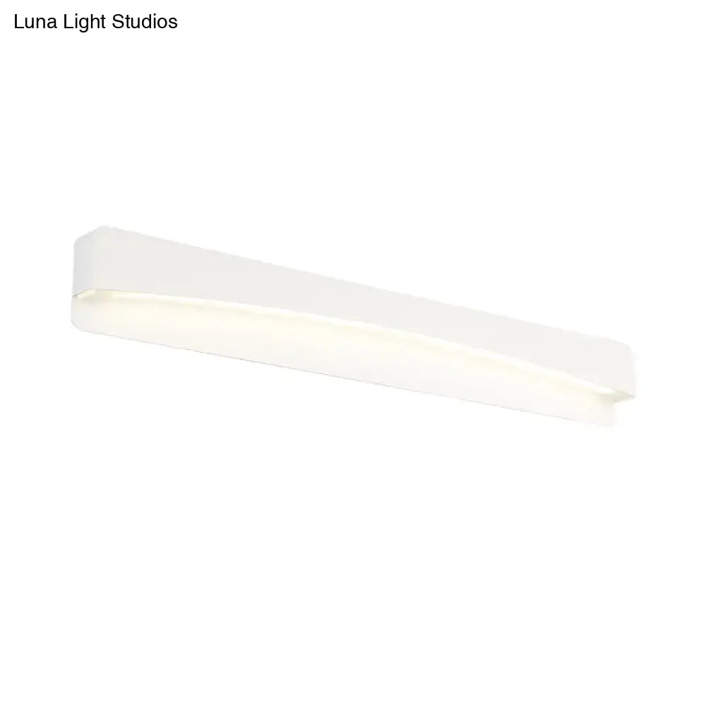 Minimalist white metal shade wall sconce with sleek modern design 220v-240v ideal for bathroom lighting