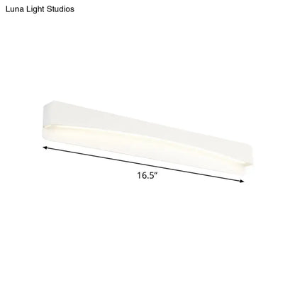 Modern white metal shade led wall sconce with minimalist rectangular design and smooth matte finish for 220v-240v use