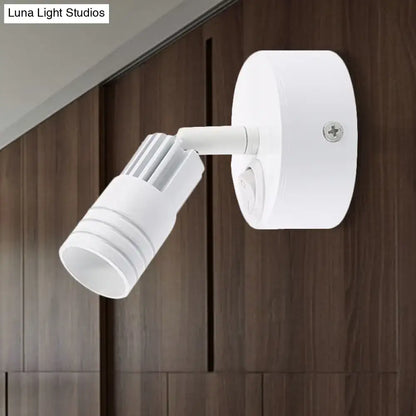 Modern white metal wall mounted led spotlight with adjustable head for bedroom reading light