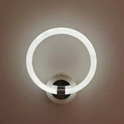 Modern white minimalist acrylic led wall lamp with a sleek circular design for bedroom use wall lamp lighting solution