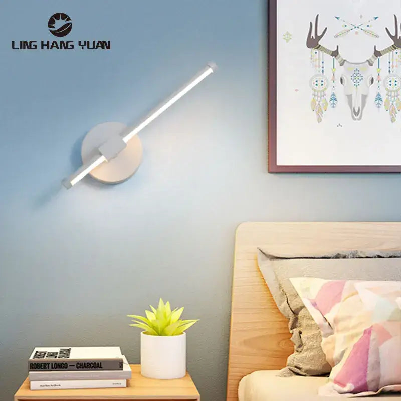 Modern white minimalist led wall sconce with a sleek circular base ideal as a wall lamp for bedroom decorbites led wall use
