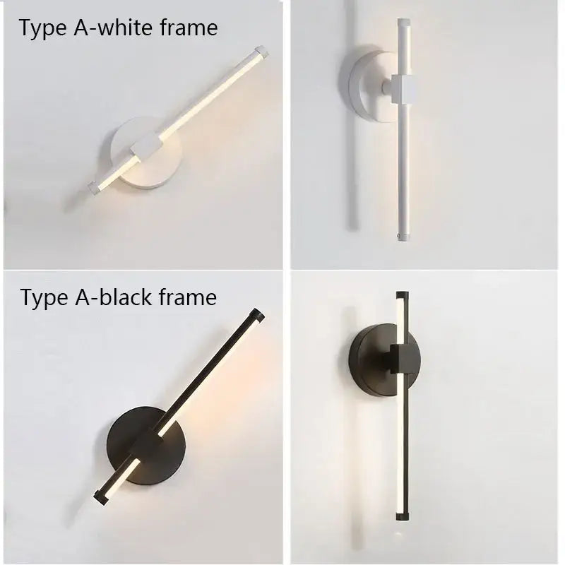 Modern white minimalist led wall sconce with sleek rectangular light bar on circular base for bedroom wall lamp decorbites led wall