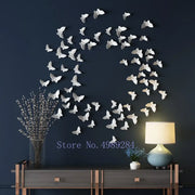 Modern white paper butterfly wall mount decorbites butterfly wall arranged in a circular pattern for kids room decor