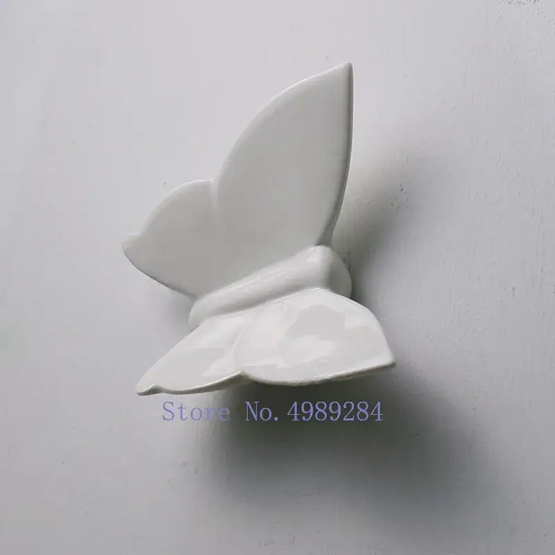 Modern white paper ceramic butterfly wall mount decorbites butterfly wall decor for kids room 3d art