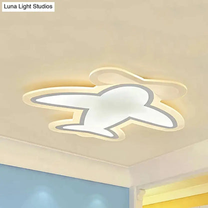DecorBites™ DecorBites™ Modern White Propeller Plane Acrylic LED Ceiling Lamp for Nursing Room - Ceiling Mount Light