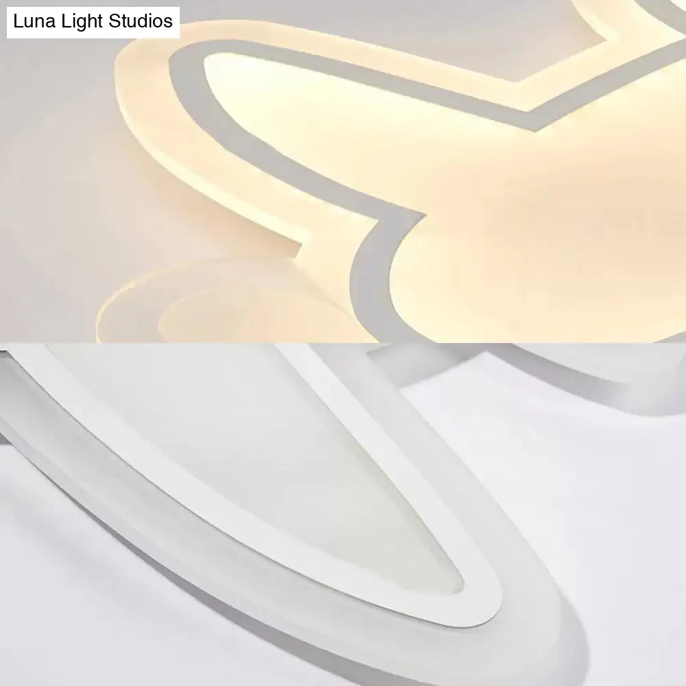 DecorBites™ DecorBites™ Modern White Propeller Plane Acrylic LED Ceiling Lamp for Nursing Room - Ceiling Mount Light