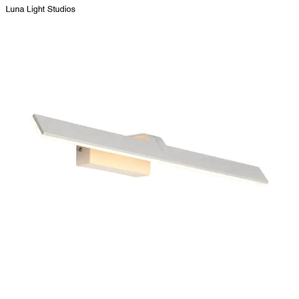 Modern white rectangle led wall light with sleek minimalist design and warm light for bathroom mirror sconce 220v-240v 110v-120v
