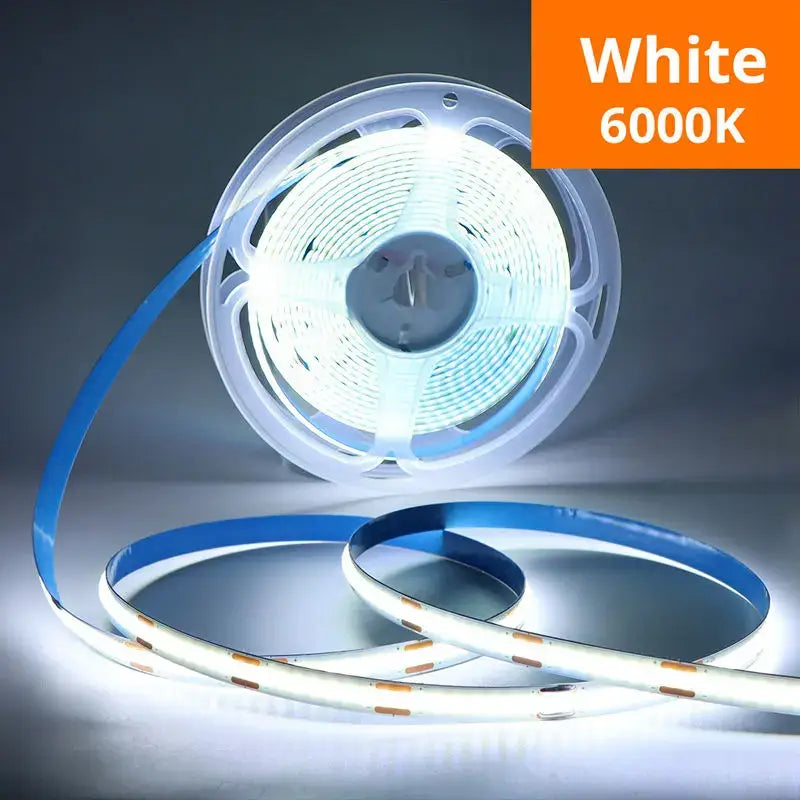 Modern white rectangular decorbites cob led night light with cool 6000k glow and blue adhesive backing for kitchen use