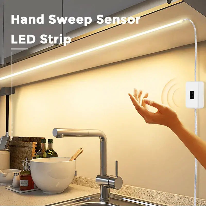 Modern white rectangular decorbites cob led night light with hand sensor for smart kitchen illumination